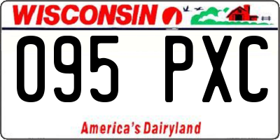 WI license plate 095PXC