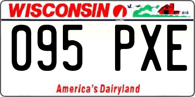 WI license plate 095PXE