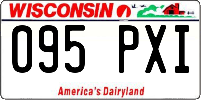 WI license plate 095PXI