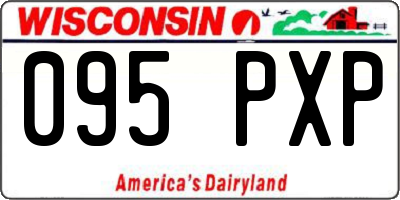 WI license plate 095PXP
