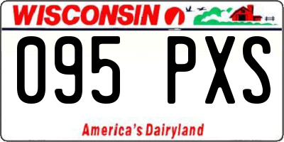WI license plate 095PXS