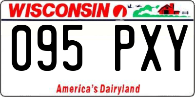 WI license plate 095PXY