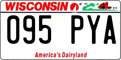 WI license plate 095PYA