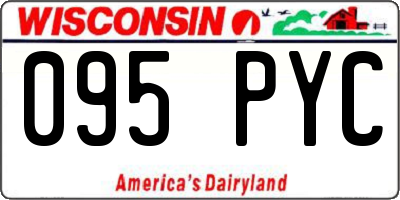 WI license plate 095PYC