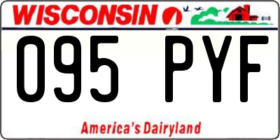 WI license plate 095PYF
