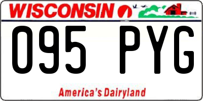 WI license plate 095PYG