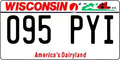 WI license plate 095PYI