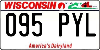WI license plate 095PYL