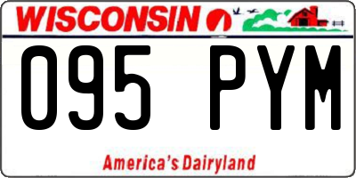 WI license plate 095PYM