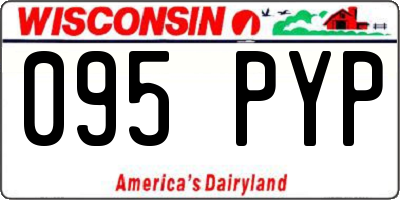 WI license plate 095PYP
