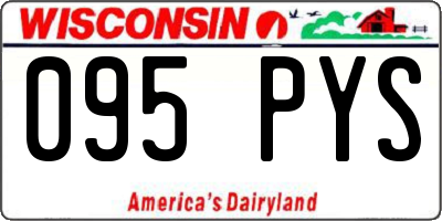 WI license plate 095PYS