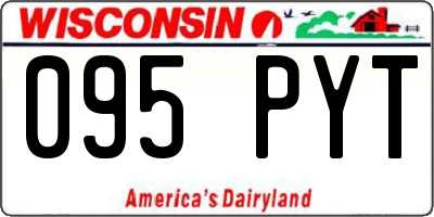 WI license plate 095PYT