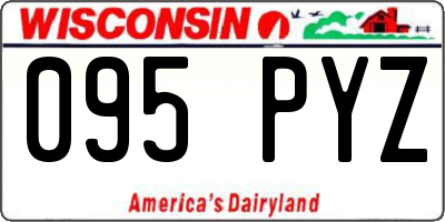 WI license plate 095PYZ