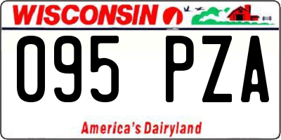 WI license plate 095PZA