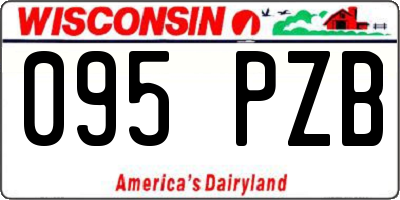 WI license plate 095PZB