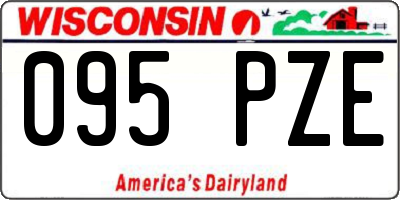 WI license plate 095PZE