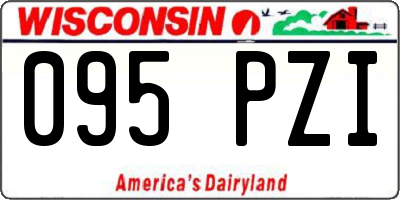 WI license plate 095PZI