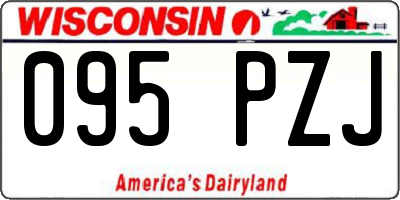 WI license plate 095PZJ