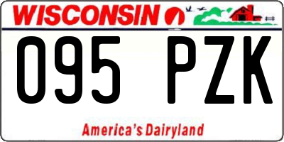 WI license plate 095PZK