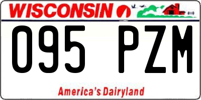WI license plate 095PZM