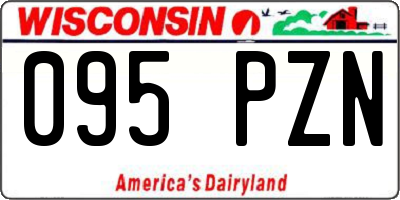 WI license plate 095PZN
