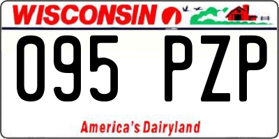WI license plate 095PZP