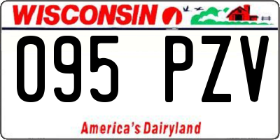 WI license plate 095PZV