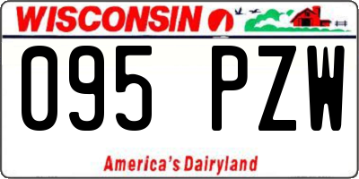 WI license plate 095PZW
