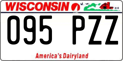 WI license plate 095PZZ