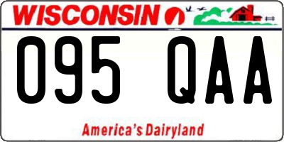 WI license plate 095QAA