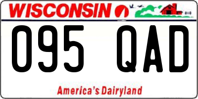 WI license plate 095QAD