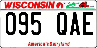 WI license plate 095QAE