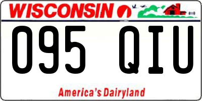 WI license plate 095QIU