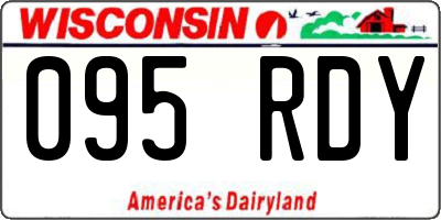 WI license plate 095RDY