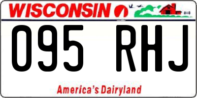 WI license plate 095RHJ
