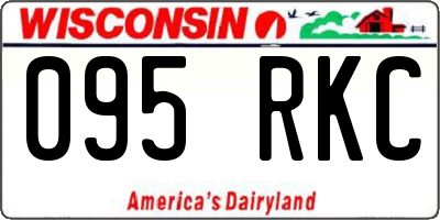 WI license plate 095RKC