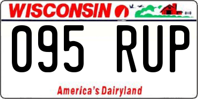 WI license plate 095RUP