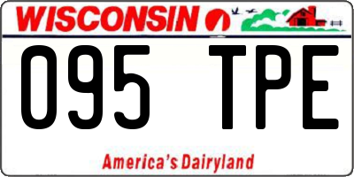 WI license plate 095TPE