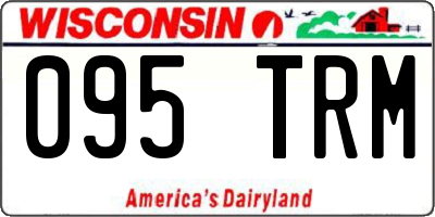 WI license plate 095TRM