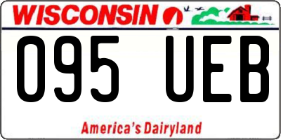 WI license plate 095UEB