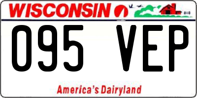 WI license plate 095VEP