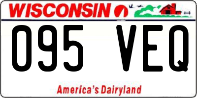 WI license plate 095VEQ