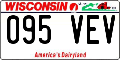 WI license plate 095VEV