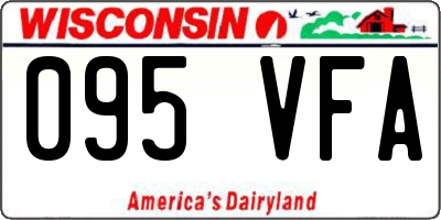 WI license plate 095VFA