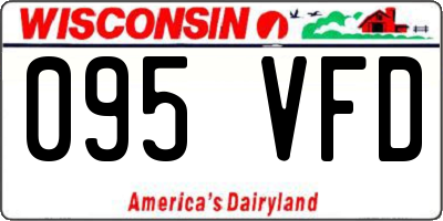 WI license plate 095VFD