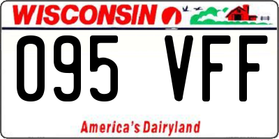 WI license plate 095VFF