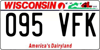 WI license plate 095VFK