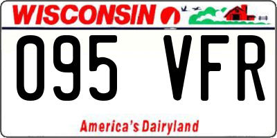 WI license plate 095VFR