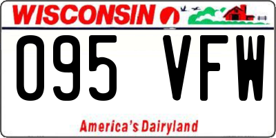 WI license plate 095VFW