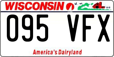 WI license plate 095VFX